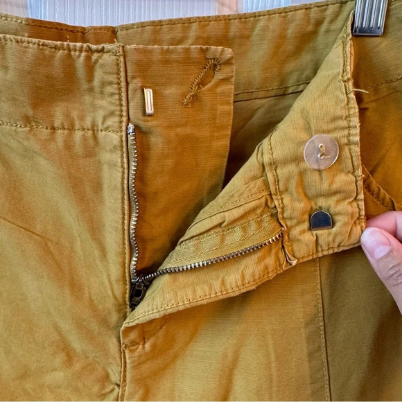 Anthropologie Pilcro Porto Wide Leg Crop Pants Chartruese size 28 Yellow Tan - Picture 6 of 14